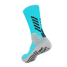 3 Pack Light Blue Football Grip Socks Mens