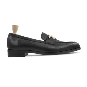 Aerith - Men's Black Pebble Grain Leather Loafer