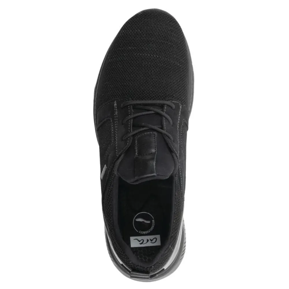 Ara Morris Black Leather Sneaker (Men's)