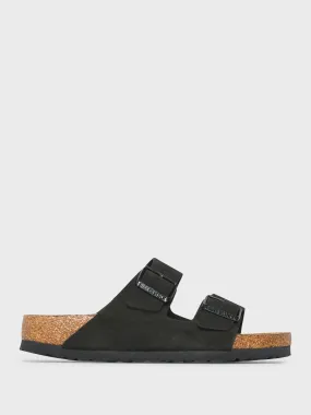 Arizona Narrow Sandals in Suede Black