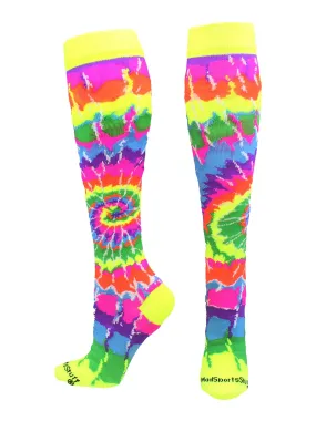 Crazy Tie Dye Socks Over the Calf