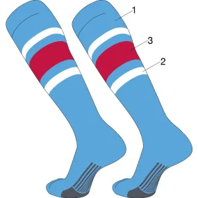 Custom Dugout Striped Baseball Socks Pattern E