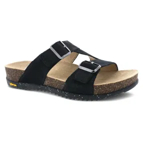 Dansko Dayna Slide Sandal Black Suede (Women's)