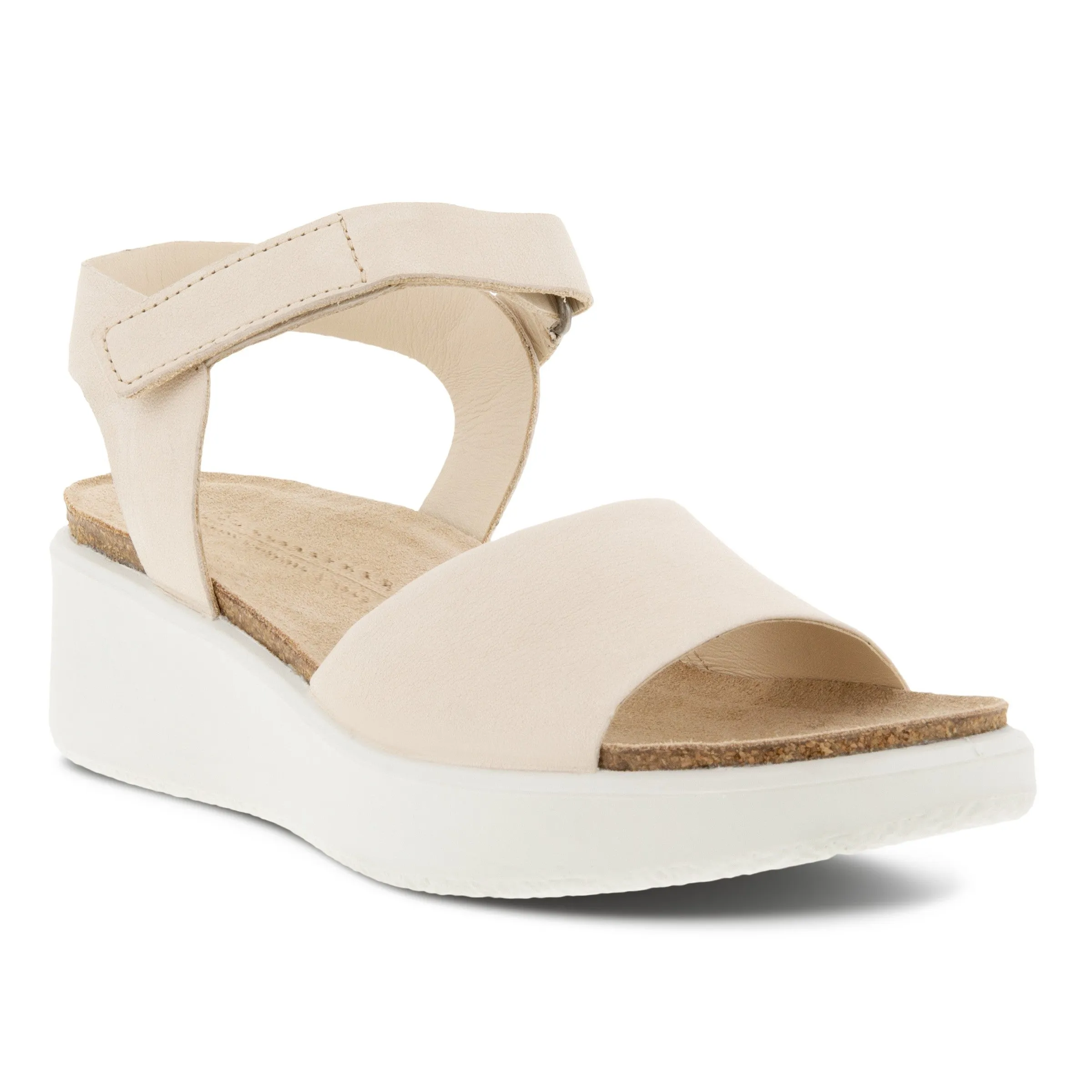 Flowt Cork Peep-Toe Wedge