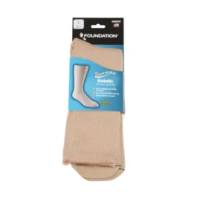 FOUNDATION® SOFTSTEP® DIABETIC ACTIVE CREW SOCKS - BEIGE