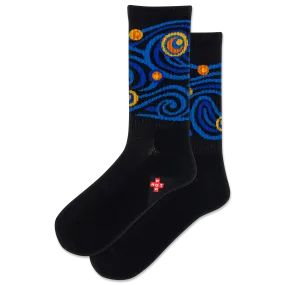 HOTSOX Women's Starry Night Active Crew Sock