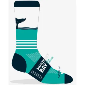 MBHM Tech Crew Socks -Green/White - Whaletail