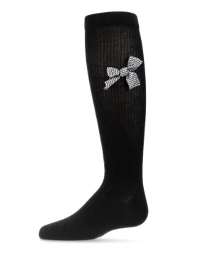 MeMoi Herringbone Thin Ribbed Kneehigh Socks Black