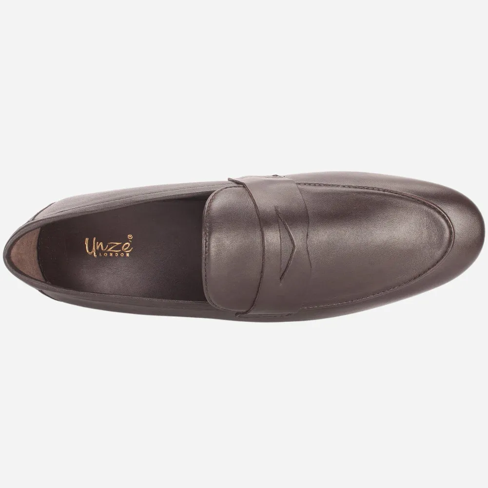 Men "APLYS" Leather Slide In Loafers Shoes