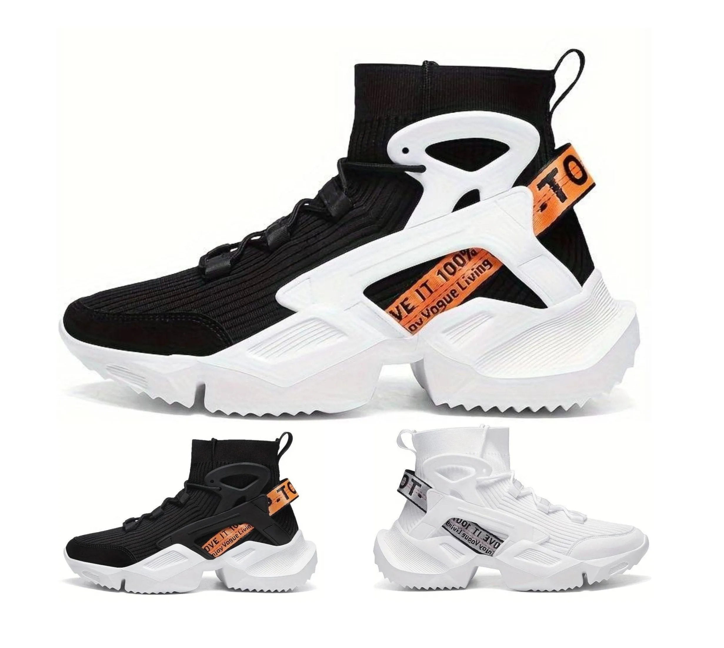 Men Training Shoes Mid Top Anti Slip Outdoor Trainers Wearable Sports Sneakers | L803