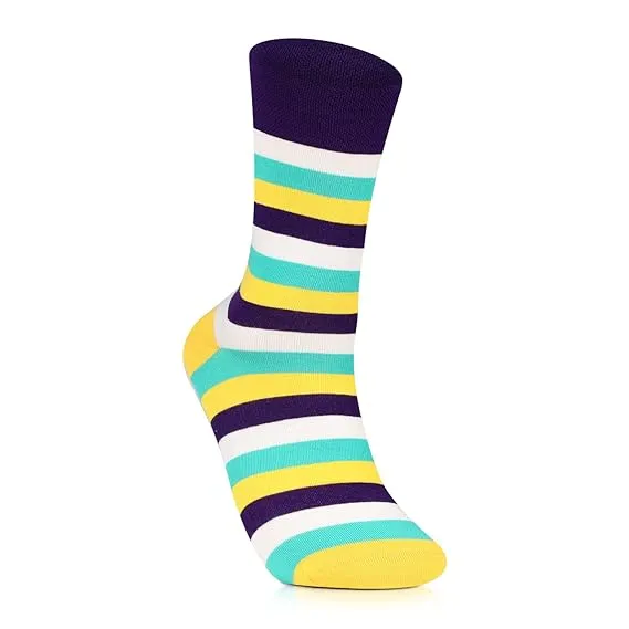 Men's Cozy Multicolour Stripes Socks