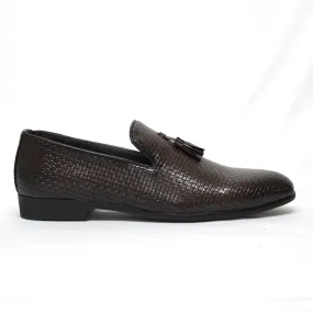 P Crouch & Co Choc Tassel Slip On