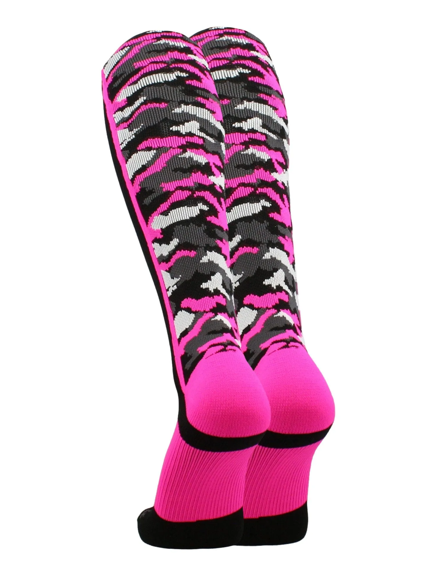 Pink Ribbon Breast Cancer Awareness Camo Over the Calf Socks (multiple colors)