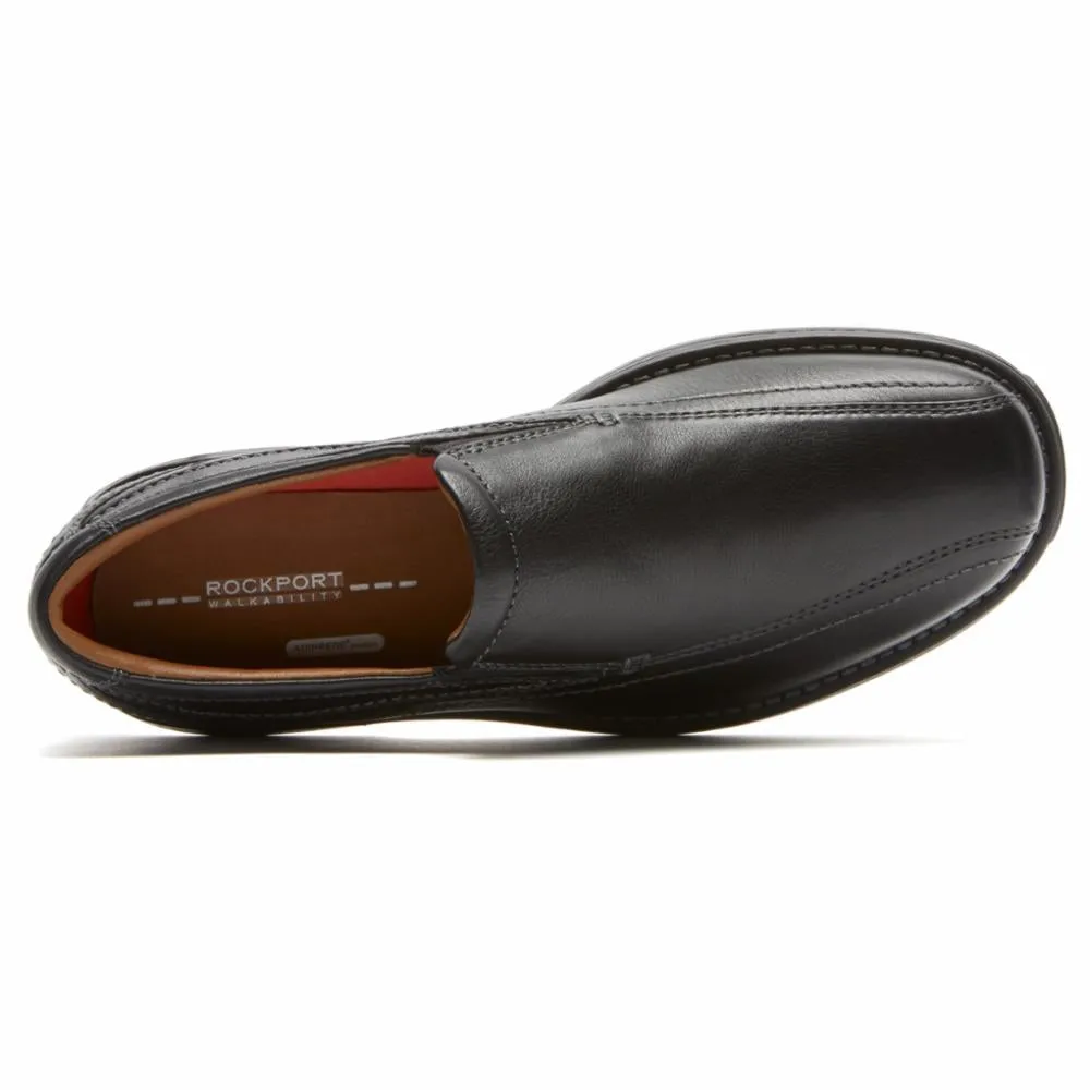 Rockport Men CLASSIC REVISED TWN GR SLIP ON BLACK/TUMBLED PULL