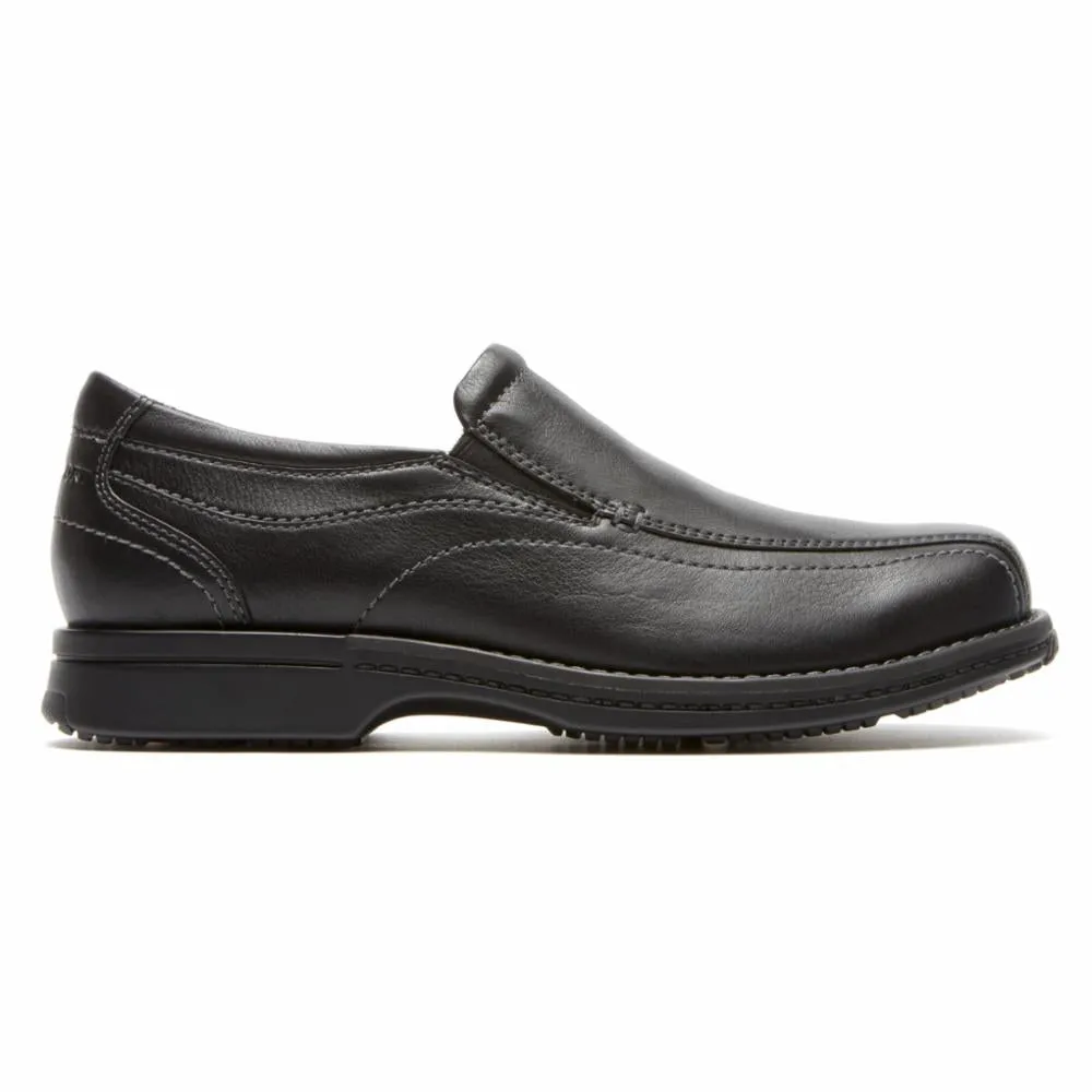 Rockport Men CLASSIC REVISED TWN GR SLIP ON BLACK/TUMBLED PULL