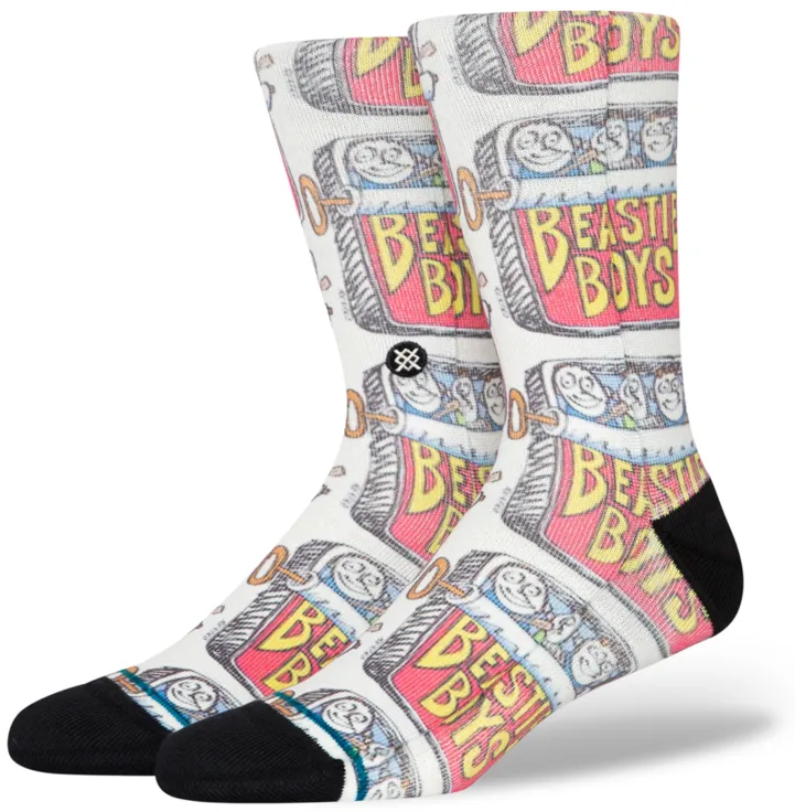 Stance Socks Unisex Beastie Boys Canned Crew Off White