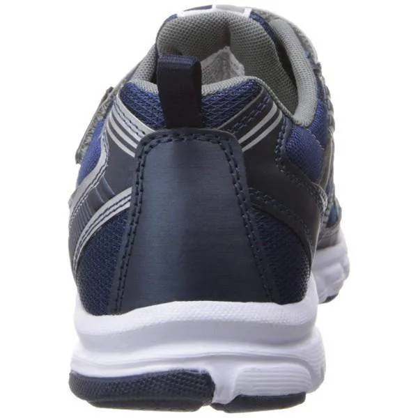 Tsukihoshi Storm Boys Navy Silver Running Shoes - Lightweight, Machine Washable Sneakers for Big Kids & Toddlers