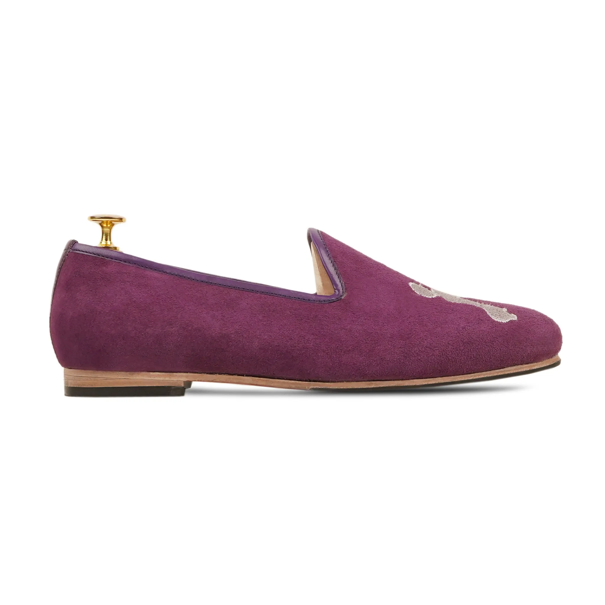 Vejle - Men's  Purple Kid Suede Loafer