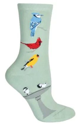 Wheel House Designs Songbirds on Mint Sock